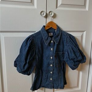Levi’s denim balloon sleeve blouse
